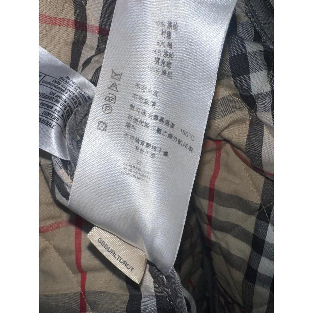 Authentic BURBERRY Grey Diamond Quilted Nova Check Utility Jacket Size S - Picture 8 of 15